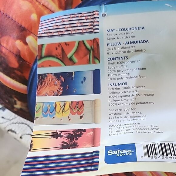 Vibrant Orange and Blue Yoga Mat - Picture 3 of 12